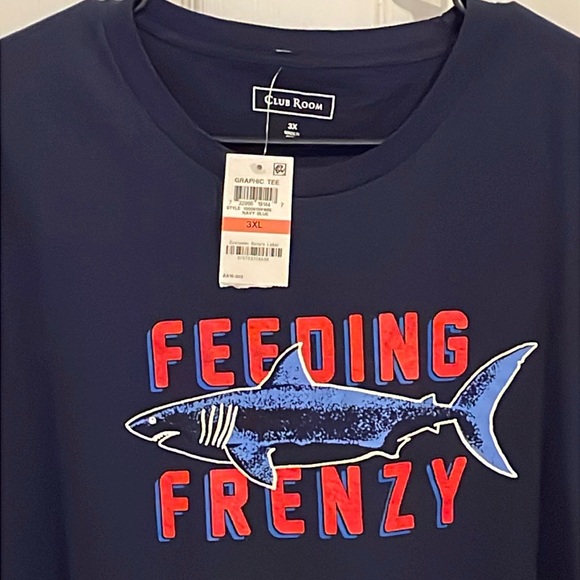 Club Room Feeding Frenzy Short Sleeve Tee created for Macy’s Size 3X, NWT - Picture 1 of 8